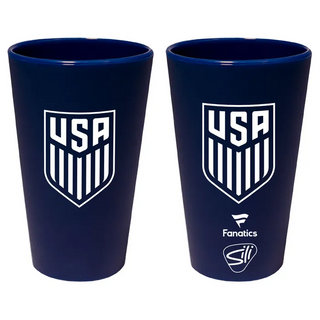 US Soccer National Team 16 oz Silicone Pint Glass – Navy Blue