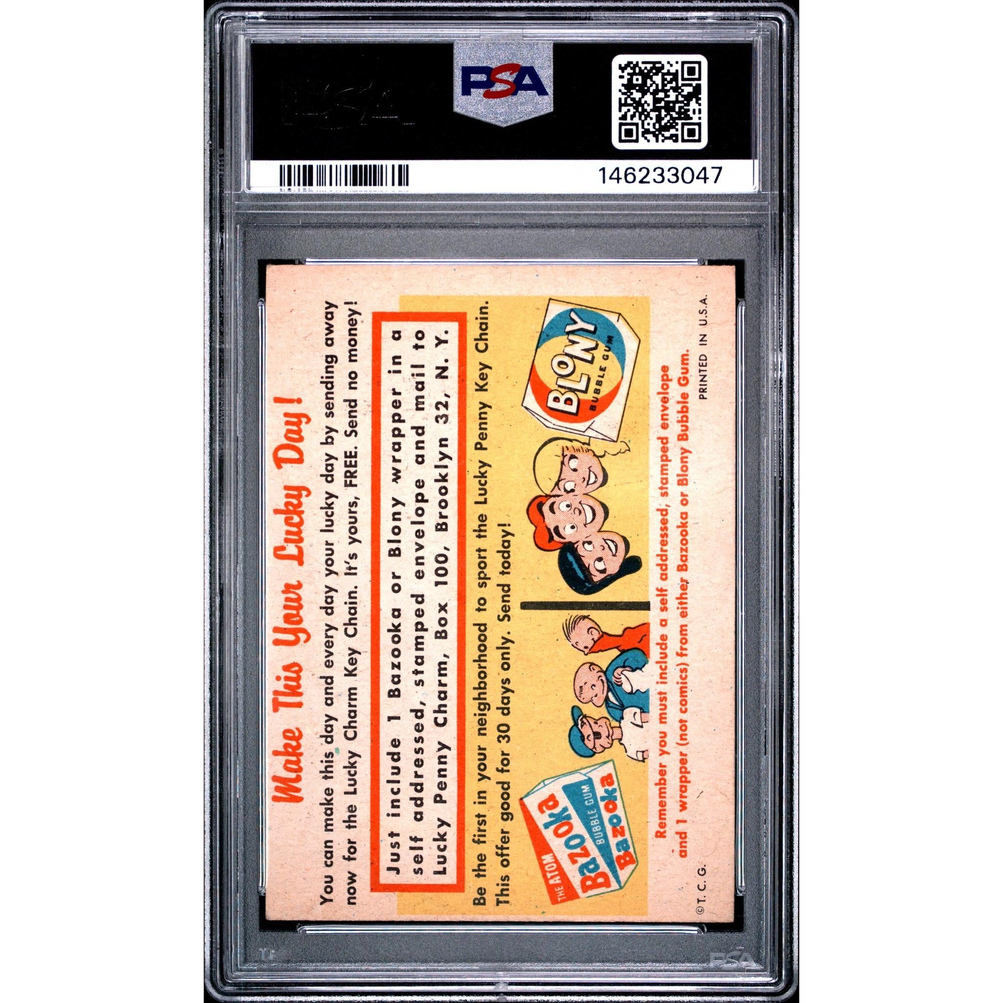 Lucky Penny 1957 Topps Insert Card PSA 5