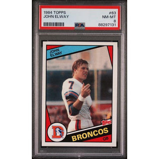 John Elway 1984 Topps #63 – Rookie Card PSA 8