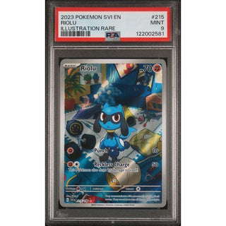 Riolu 2023 Pokémon Scarlet & Violet Illustration Rare #215 PSA 9