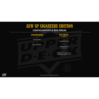 2025 Upper Deck SP Signature Edition AEW Wrestling Hobby Box