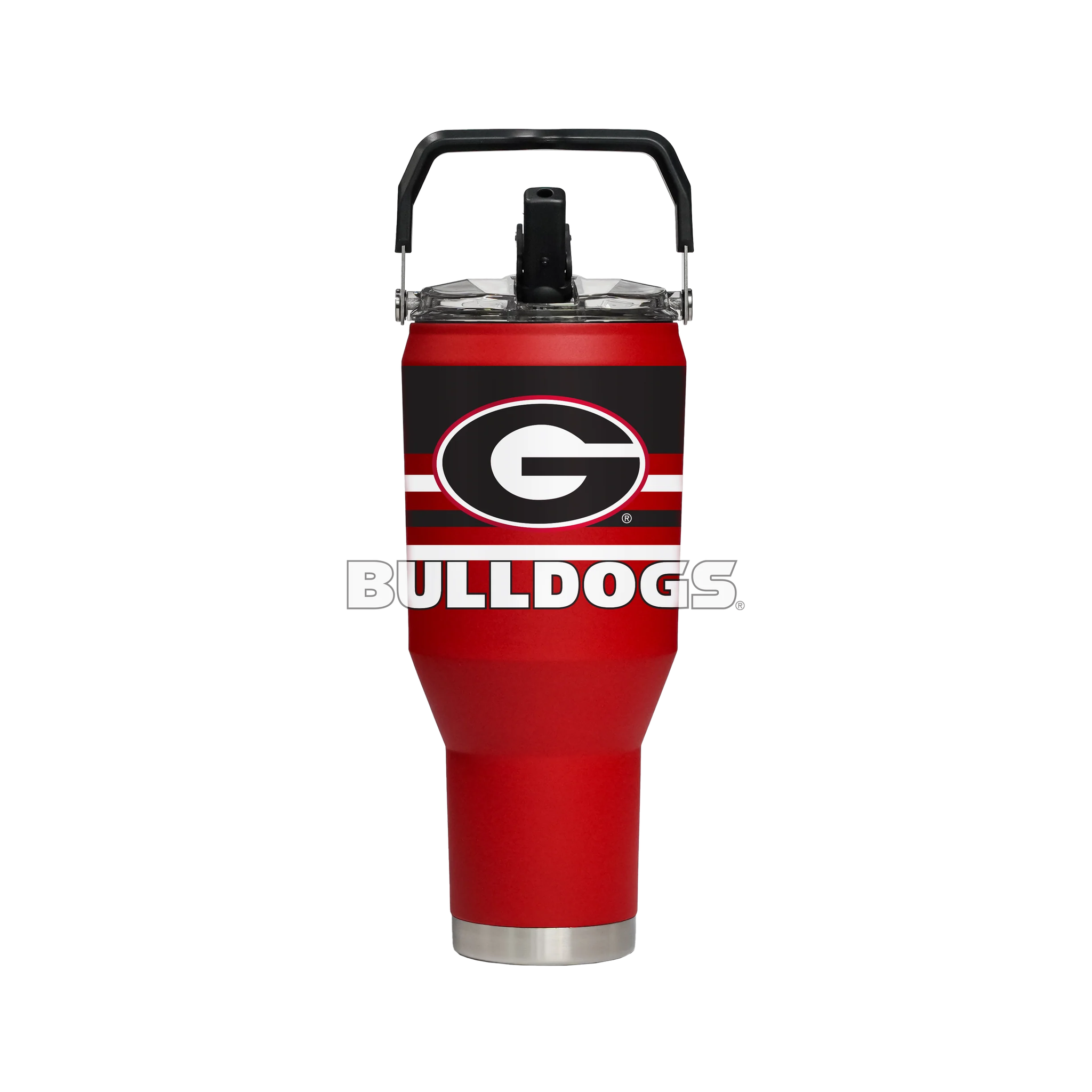 Georgia Bulldogs - 40oz Carry Tumbler – Double-Wall Stainless Steel with Full-Color Logo