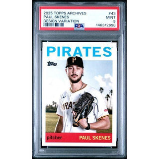 Paul Skenes 2025 Topps Archives Design Variation #43 PSA 9