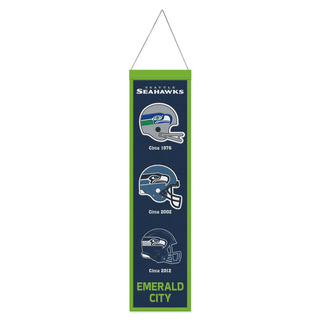 Banner: Seattle Seahawks - Wool - 8"x32" Helmet Heritage