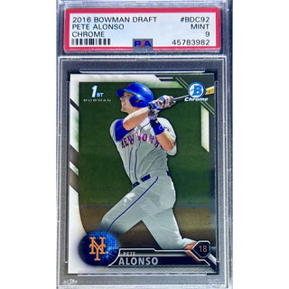 Pete Alonso 2016 Bowman Draft Chrome #BDC92 PSA 9