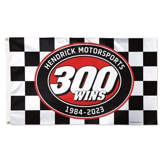 Hendrick Motorsports 300 Wins 2023 3x5 Deluxe NASCAR Flag – Double-Sided Commemorative Banner