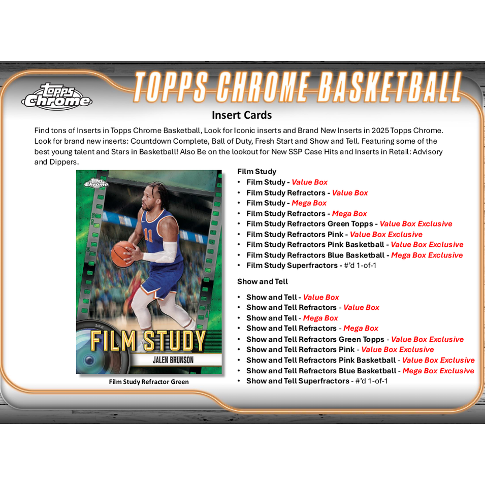 2024-25 Topps Chrome Basketball Mega Box