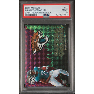 Brian Thomas Jr. 2024 Mosaic Capital Gains-Purple #17 – PSA 9
