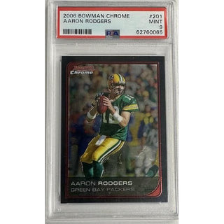 Aaron Rodgers 2006 Bowman Chrome #201 PSA 9