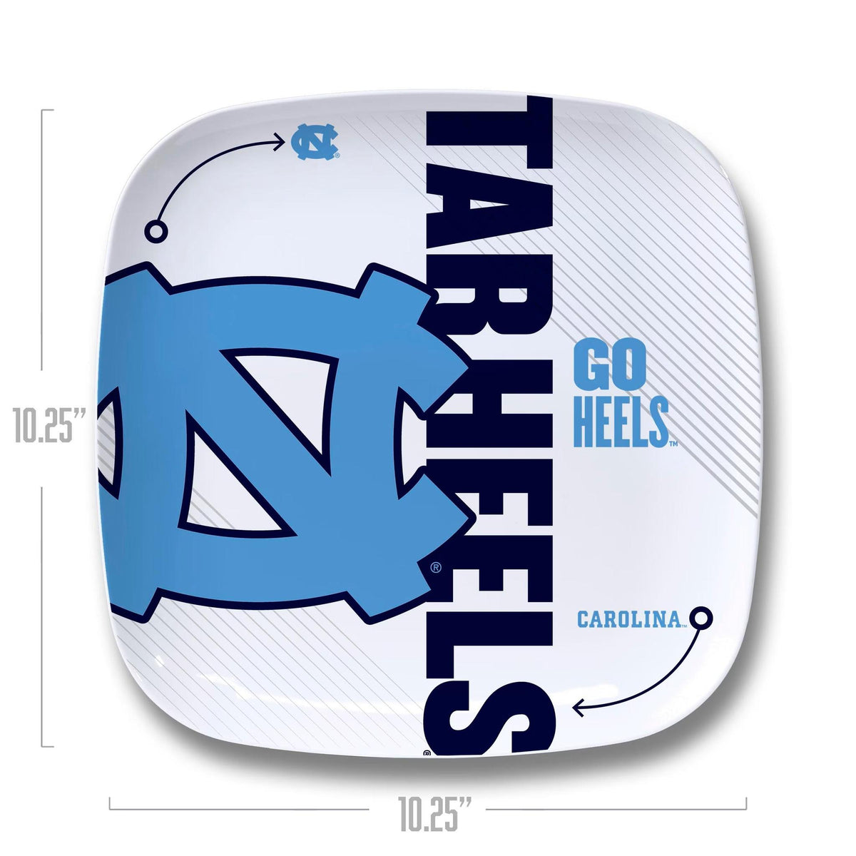 UNC Tar Heels Officially Licensed Party Plate 10.25" x 10.25"