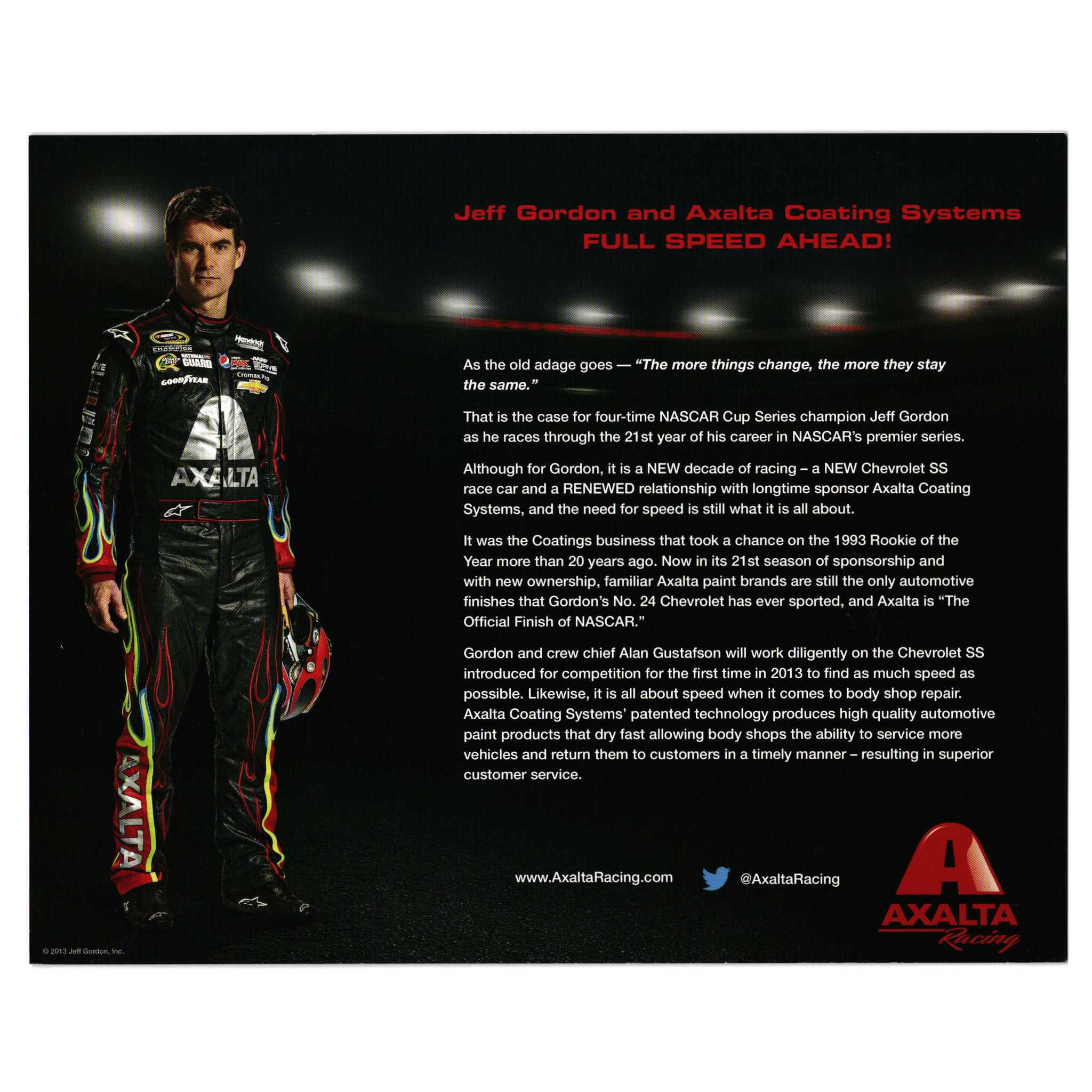 Jeff Gordan #24 Axalta Hero Card
