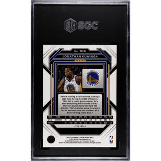 Jonathan Kuminga 2022-23 Donruss Optic White Sparkle Prizm #104 PSA 9.5