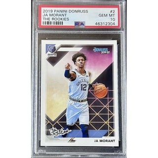 Ja Morant 2019 Panini Donruss The Rookies #2 PSA 10 – Gem Mint Rookie Insert