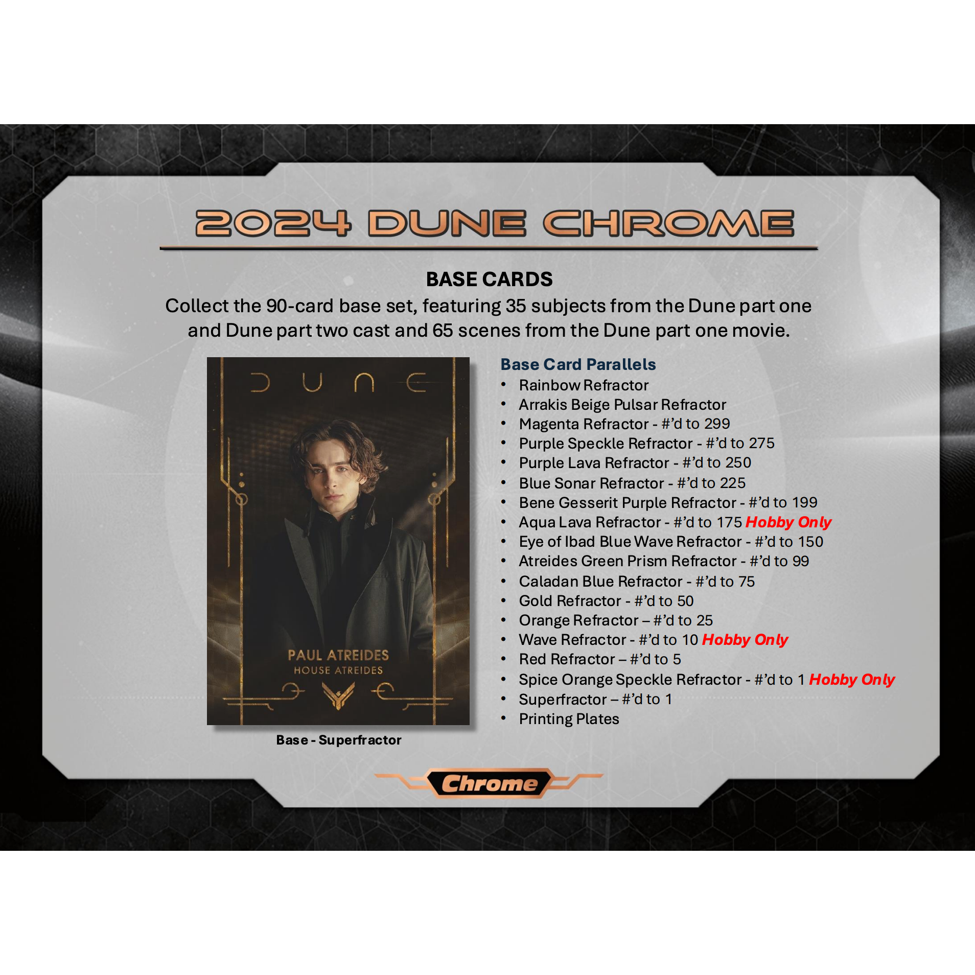 2024 Topps Dune Chrome Hobby Box