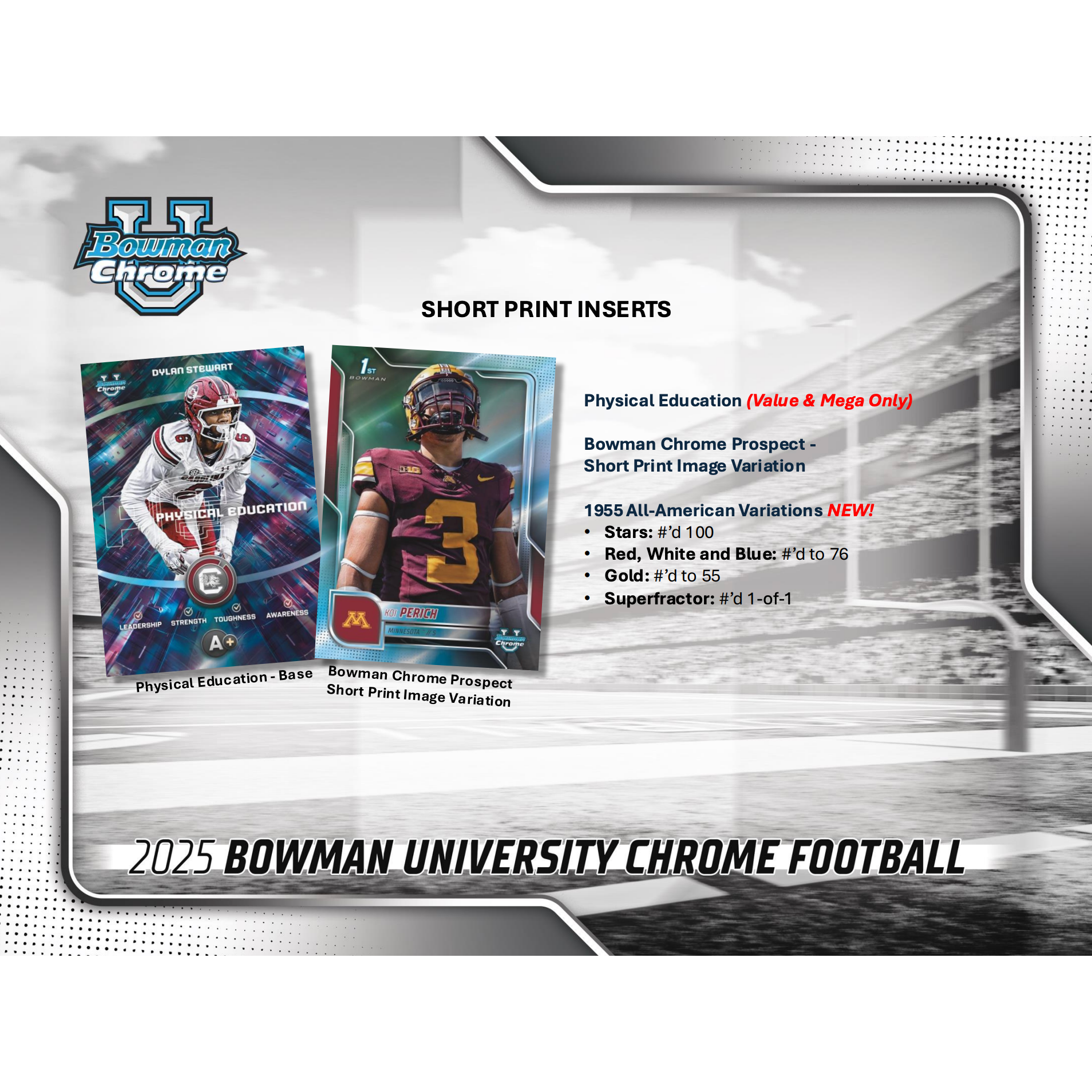 2025 Bowman University Chrome Football Mega Box
