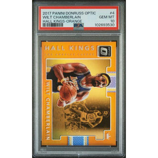 Wilt Chamberlain – 2017 Donruss Optic Hall Kings Orange #4 – PSA 10 Gem Mint