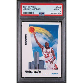 Michael Jordan 1991 Skybox #583 PSA 8