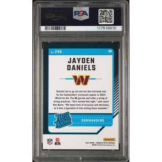 Jayden Daniels 2024 Donruss Optic #248 PSA 9
