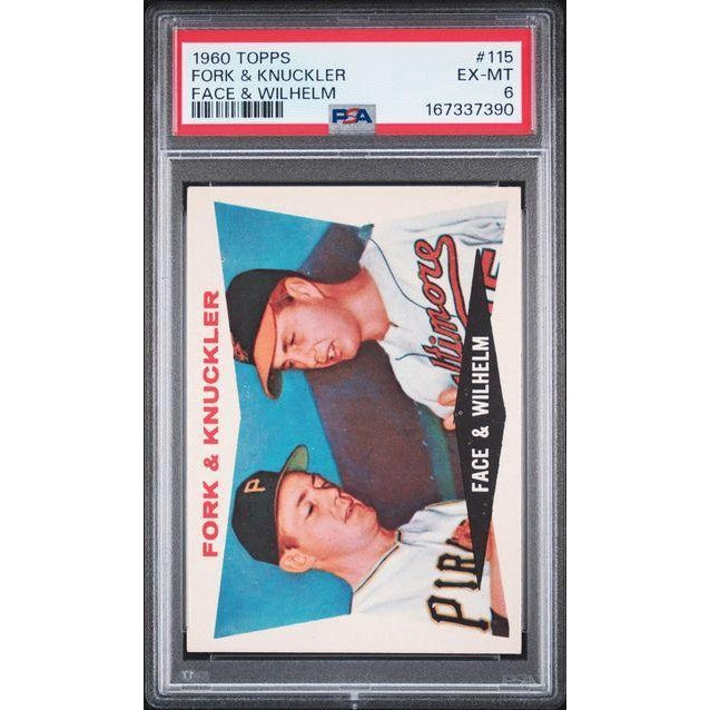 1960 Topps Fork & Knuckler Face & Wilhelm #115 PSA 6