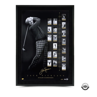 Jack Nicklaus Autographed & Framed “The Golden Standard” 24x36 Print – Limited Edition /100