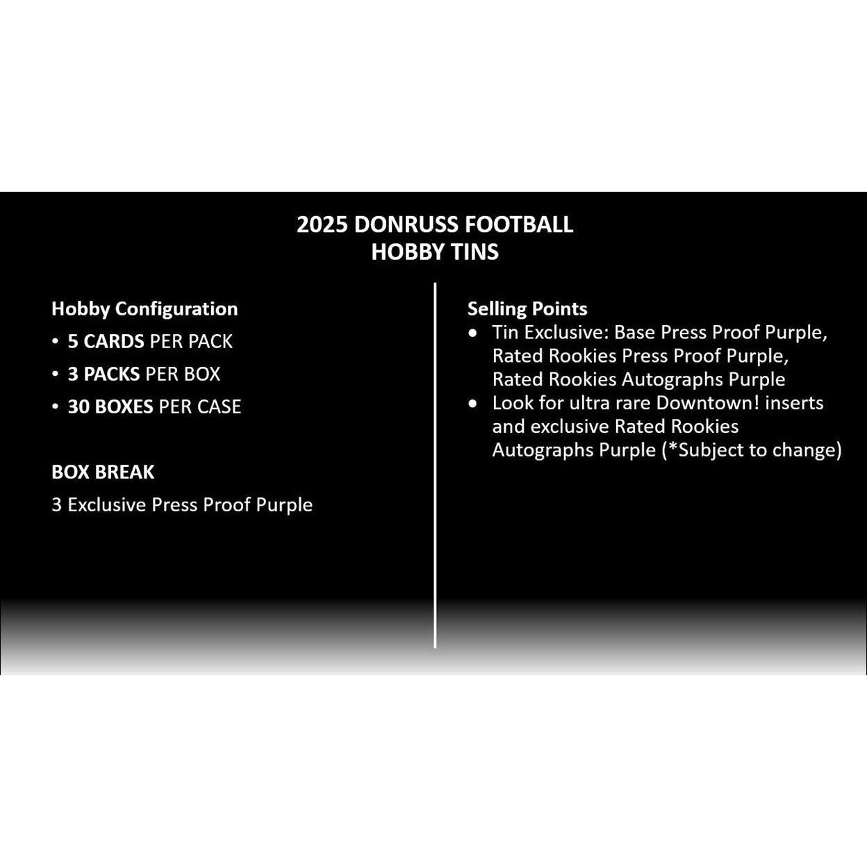 2025 Panini Donruss Football Hobby Winter Tin