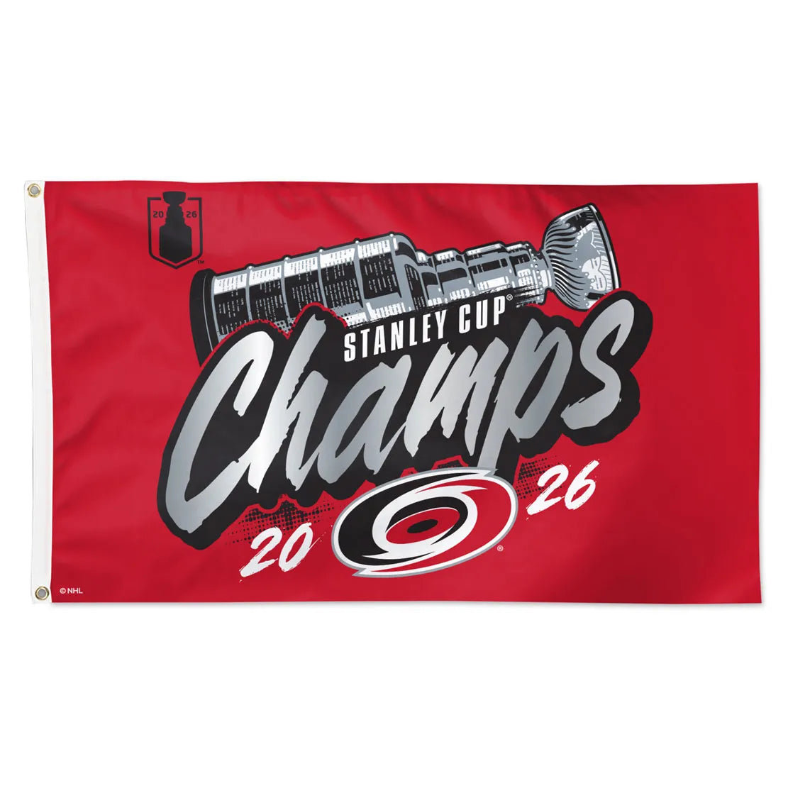 Carolina Hurricanes 2026 Stanley Cup Champions Deluxe Flag 3' x 5'
