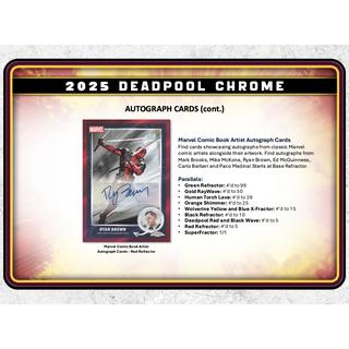 2025 Topps Chrome Marvel Deadpool Hobby Box