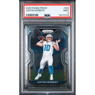 2020 Justin Herbert Panini Prizm #325 PSA 9