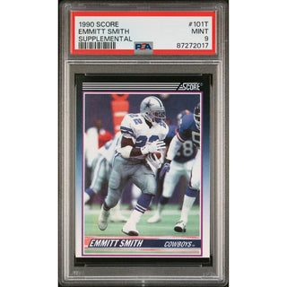 Emmitt Smith 1990 Score Supplemental #101T PSA 9 – Rookie Card