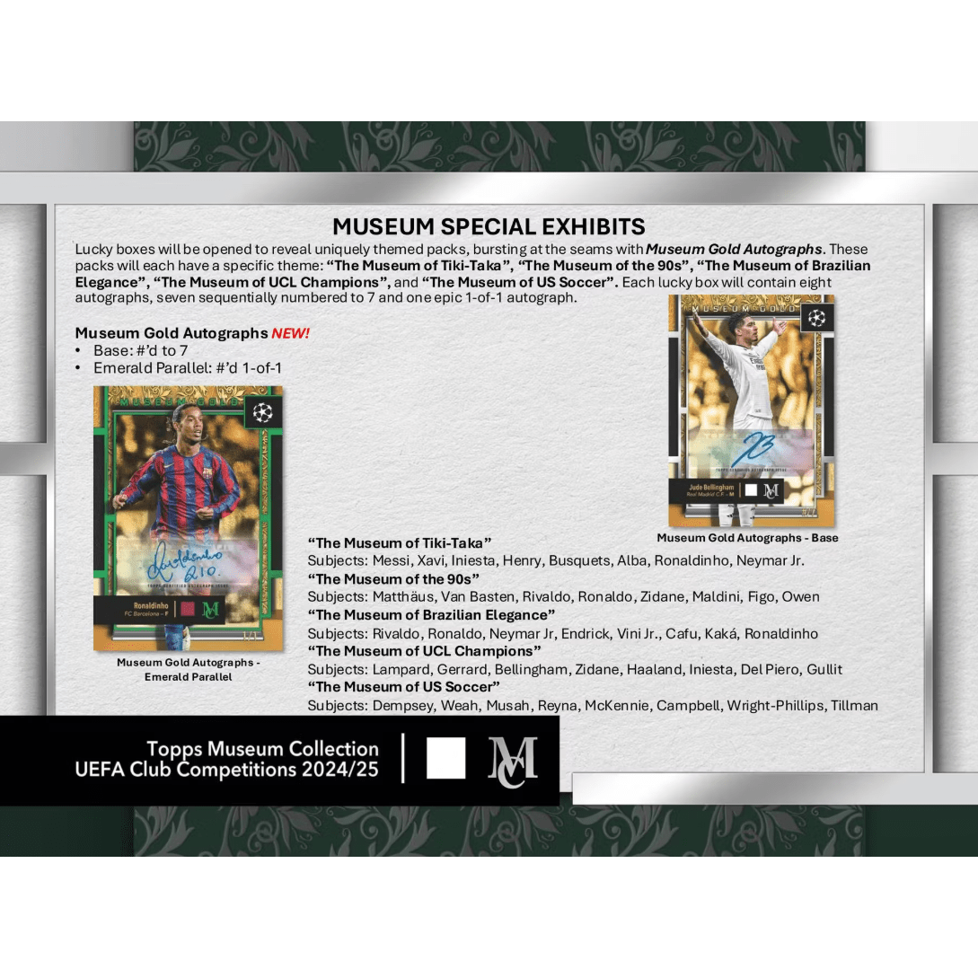 2024-25 Topps UEFA Club Competitions Museum Collection Soccer Hobby Box