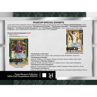 2024-25 Topps UEFA Club Competitions Museum Collection Soccer Hobby Box