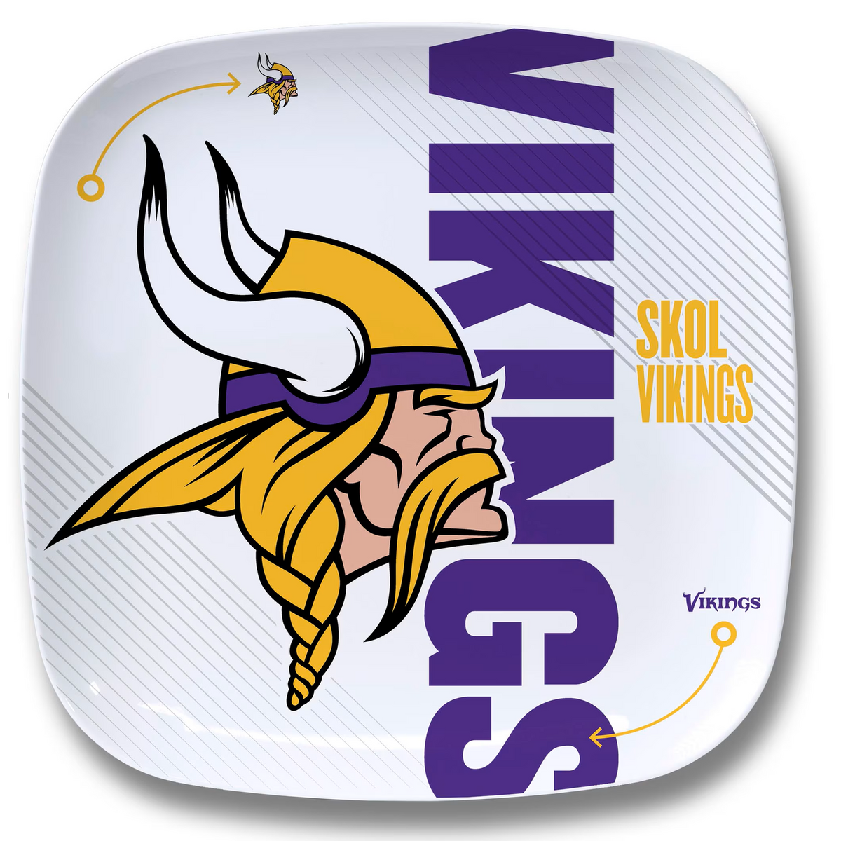 Minnesota Vikings Large Party Plate 10.25" x 10.25"