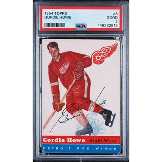 Gordie Howe 1954 Topps #8 PSA 2