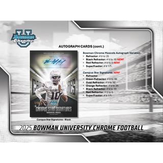 2025 Bowman Chrome University Football Blaster Box