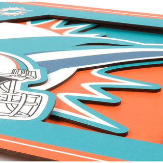 Wall Art: Miami Dolphins Logo Series 12"x12"
