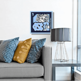 Wall Art: North Carolina Tar Heels Logo Series 12"x12"