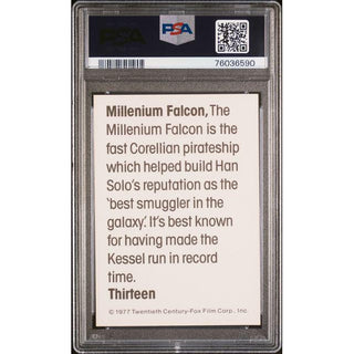 Millenium Falcon 1977 Star Wars Wonder Bread #13 PSA 7