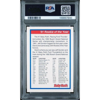 Jeff Gordon 1992 Traks Baby Ruth '91 Rookie Of The Year PSA/DNA/Certified AUTHENTIC