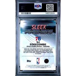VJ Edgecombe 2025 Topps Chrome Sleek Finishers Refractor #SF-23 PSA 9