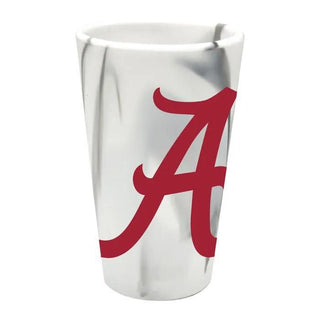 Alabama Crimson Tide Mountain Marble 16 oz Silicone Pint Glass