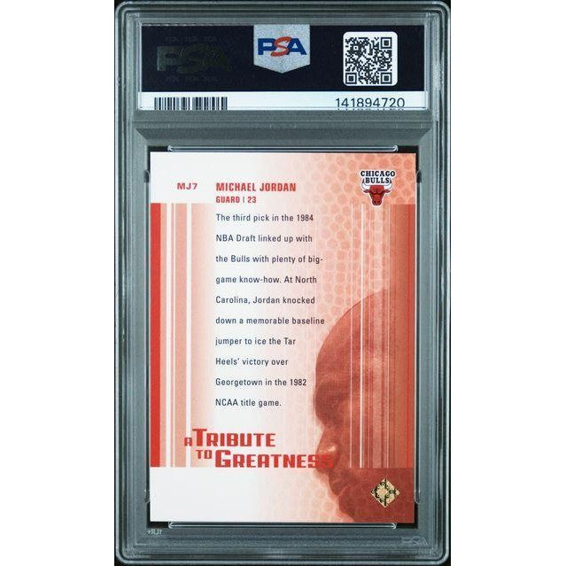 2003 Upper Deck MVP A Tribute to Greatness #MJ7 Michael Jordan PSA 9