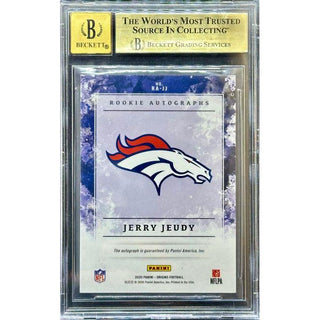 Jerry Jeudy 2020 Panini Donruss Rookie Autographs #6 Beckett 9.5