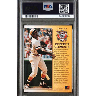 Roberto Clemente #3 – 1994 Score Select All-Star Fanfest Redemption – PSA 9