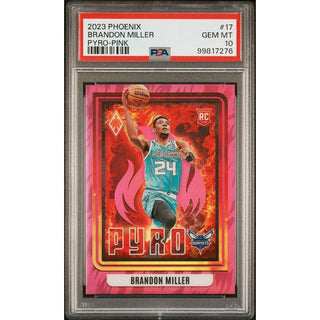 Brandon Miller 2023 Panini Phoenix Pyro-Pink #17 PSA 10