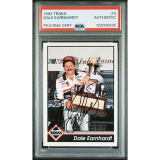 Dale Earnhardt 1992 Traks #3 PSA/DNA Cert. Authentic