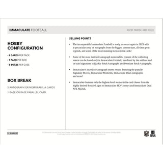 2025 Panini Immaculate Football Hobby Box