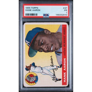 Hank Aaron 1955 Topps #47 PSA 1