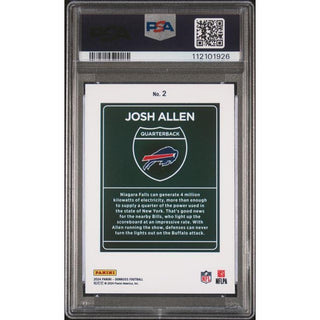 2024 Donruss Josh Allen Downtown! #2 PSA 10