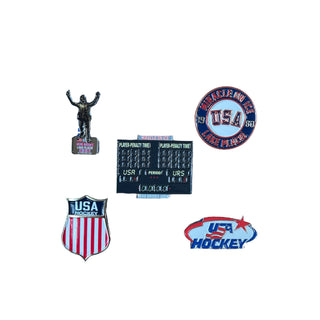 Miracle on Ice 1980 USA Hockey Team Official 5 Collectors Pin Set