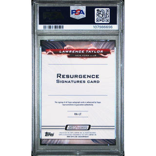 Lawrence Taylor 2023 Topps Composite RSRGNC Sig-Pink Geometric #RALT PSA 9